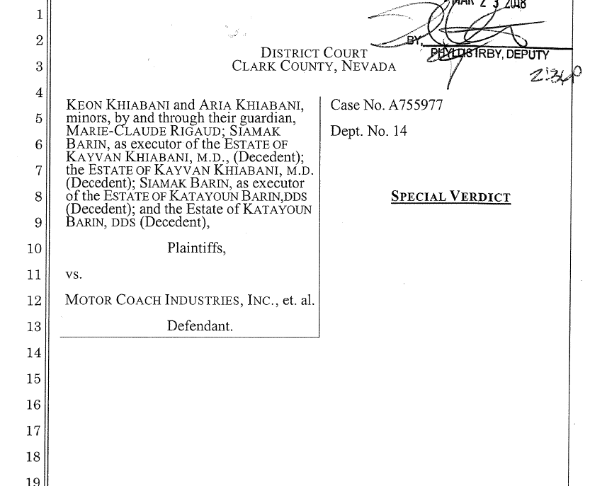 Page on of Khiabani settlement file
